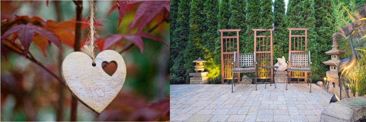 Home Decor Garden - engraved heart hanging on tree